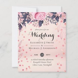 Mariage floral rose moderne