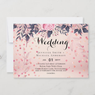Mariage floral rose moderne
