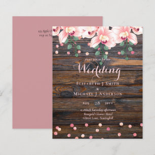 Mariage floral rose Rose rustique