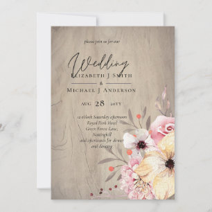 Mariage Floral rose rousse rustique