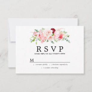 Mariage floral rose rustique RSVP