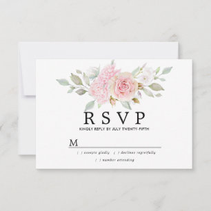 Mariage floral rose rustique RSVP