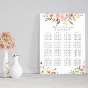 Mariage floral rose vif 16 Tableau de siège
