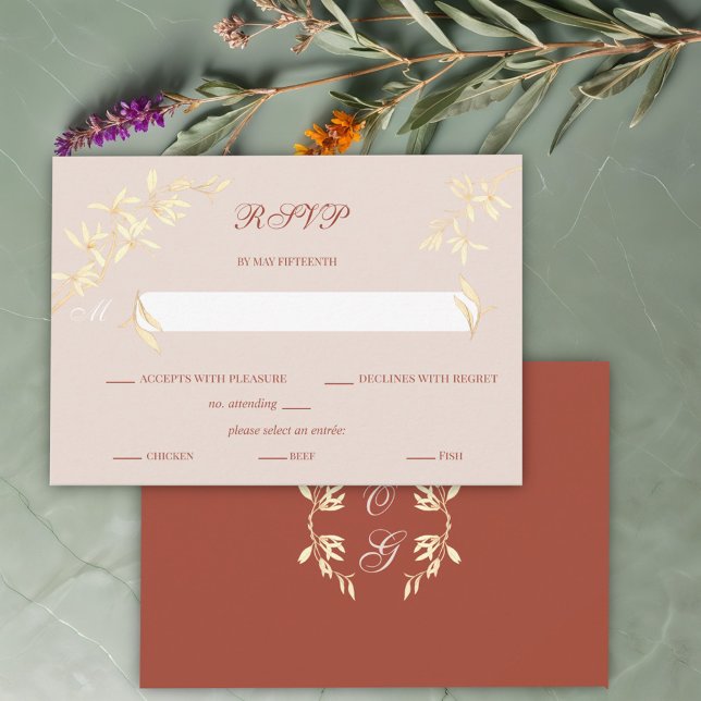 Mariage floral rustique intemporel RSVP (Créateur téléchargé)