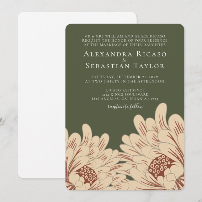 Mariage floral simple et élégant (Devant / Derrière)