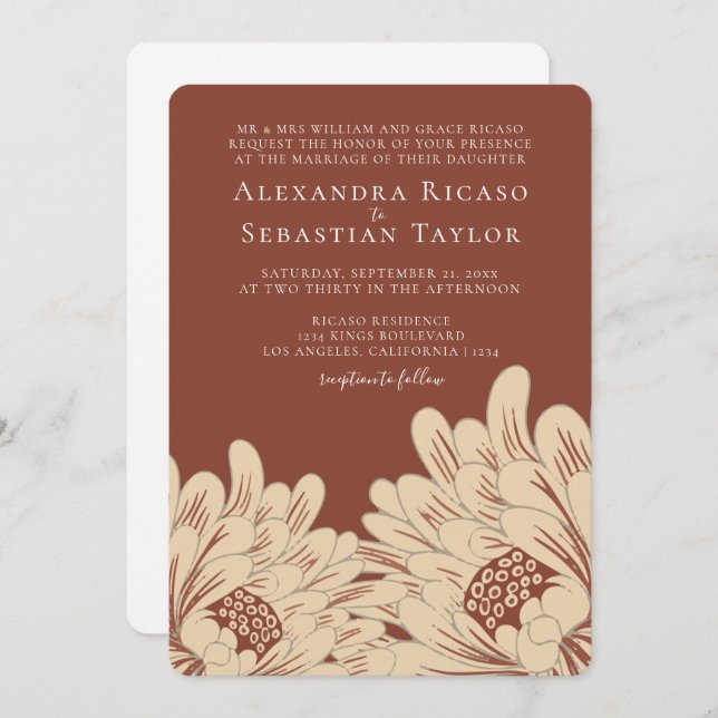 Mariage floral simple et élégant (Devant / Derrière)