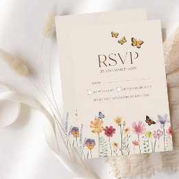 Mariage floral simple Fleur sauvage coloré RSVP