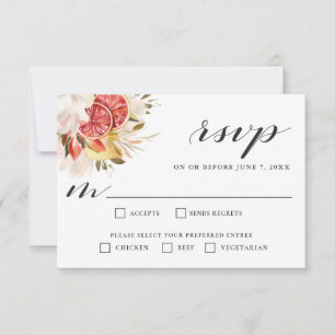 Mariage floral tropical aux agrumes lumineux RSVP