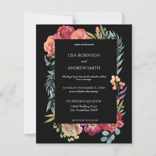 Mariage floral tropical rose et prune V1 à budget