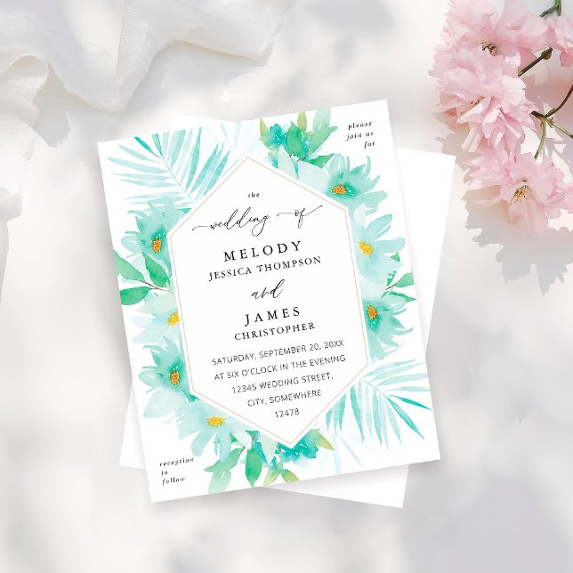 Mariage Floral Vert Menthe sur Budget (Créateur téléchargé)