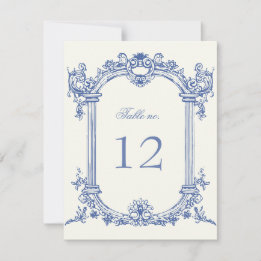Mariage Floral Vintage français Numéro de table