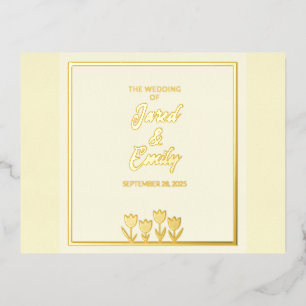 Mariage Foil Invitation Carte postale