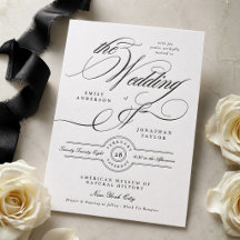 Mariage Formel Grand Script Noir