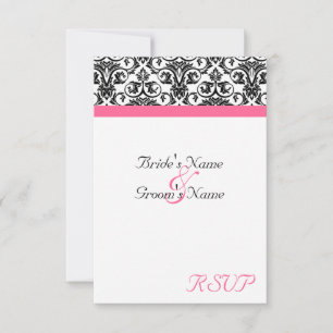 Mariage Fuschia victorien correspondant petit RSVP