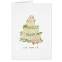 mariage gâteau juste marié carte