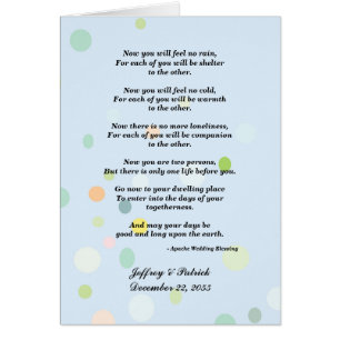 Mariage gay, Bénédiction Apache, Bleu avec points