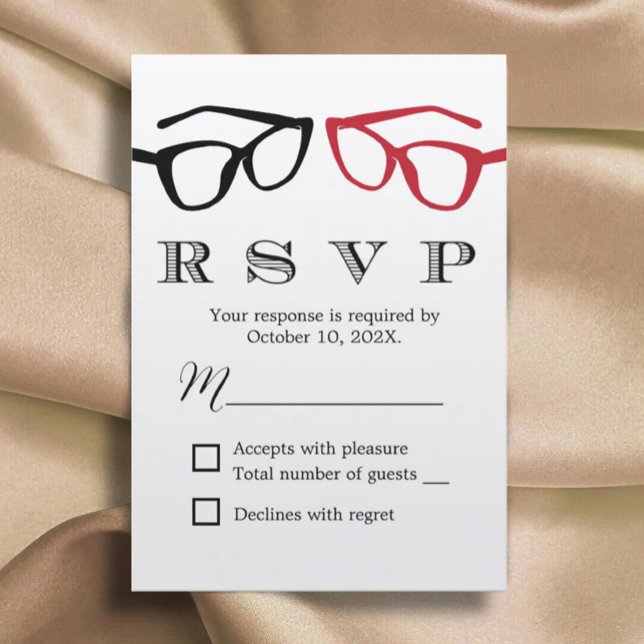 Mariage gay deux lunettes minimaliste RSVP (Créateur téléchargé)