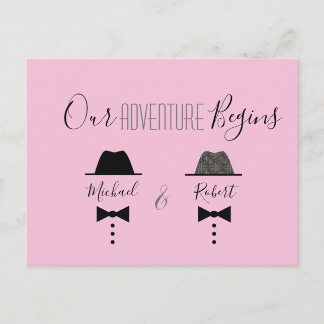 Mariage Gay Enregistrer La Date Invitation (Devant)