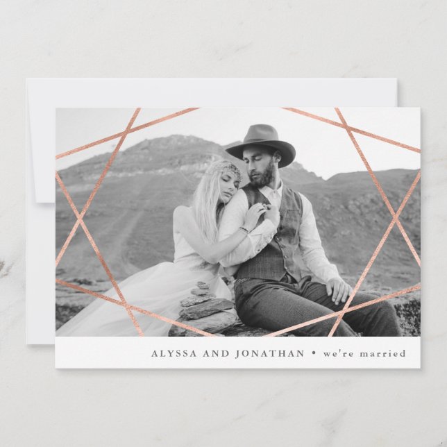 Mariage Geo | Faux Copper avec photo Nous sommes m (Devant)