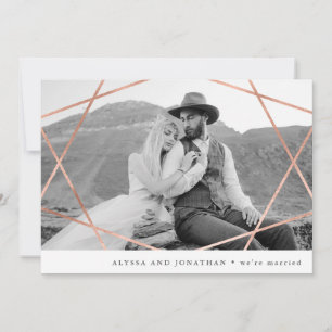 Mariage Geo   Faux Copper avec photo Nous sommes m