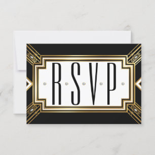 Mariage géométrique Art Déco glamour RSVP
