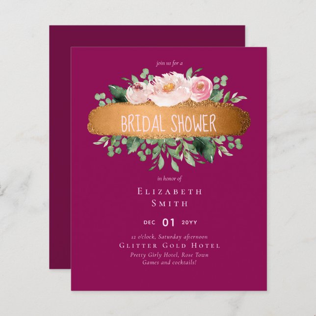 Mariage Glam Rose Gold Budget LeahG (Devant / Derrière)