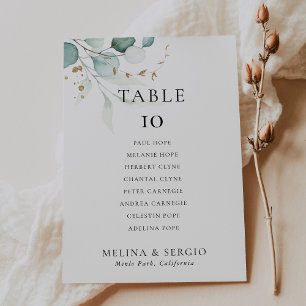 Mariage Gold Green Tableau 6 Carte graphique de si