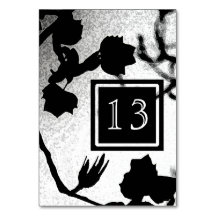 Mariage gothique Noir Blanc Silhouette Cartes de t