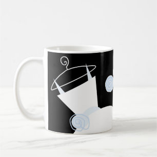 Mariage Gown Blue 'Bride' mug noir