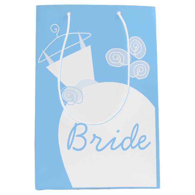 Mariage Gown Blue Bride sac cadeau moyen (Devant)