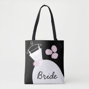 Mariage Gown Pink Bride partout sur sac fourre-tou