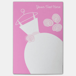 Mariage Gown Pink texte post-it note
