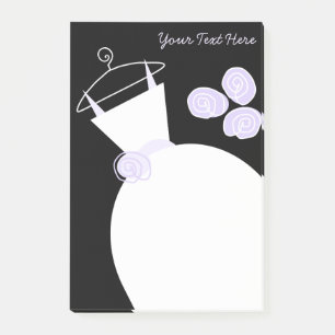 Mariage Gown Purple texte noir post-it note