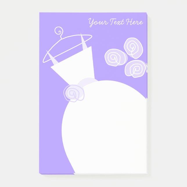 Mariage Gown Purple texte post-it note (Devant)
