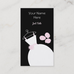 Mariage Gown rose carte de visite portrait noir