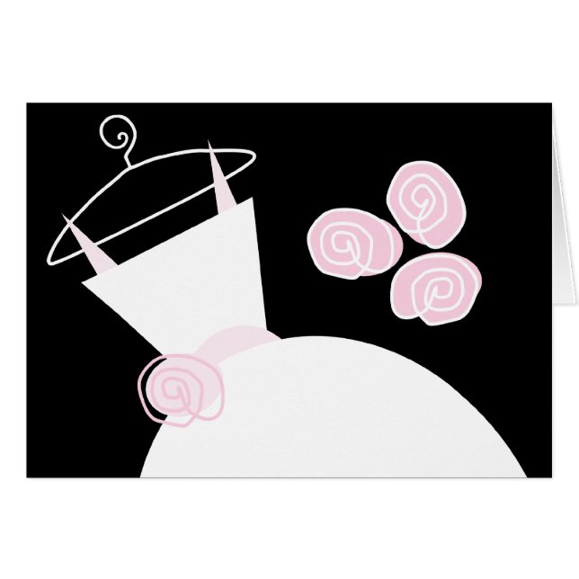 Mariage Gown rose Texte horizontal noir pastel (Devant horizontal)