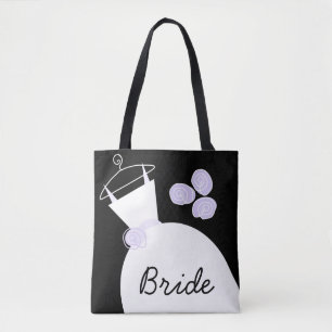 Mariage Gown violet mariée sur tout le sac fourre-