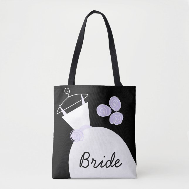 Mariage Gown violet mariée sur tout le sac fourre- (Devant)