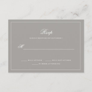 Mariage gris profond élégant RSVP