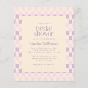 Mariage Groovy Rose Violet Rétro à petit budget