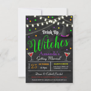 Mariage Halloween Bachelorette Invitation