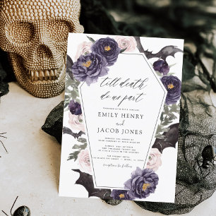 Mariage Halloween gothique budget sombre violet