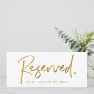 Mariage Hanging Réservé Signal - Faux Gold Foil
