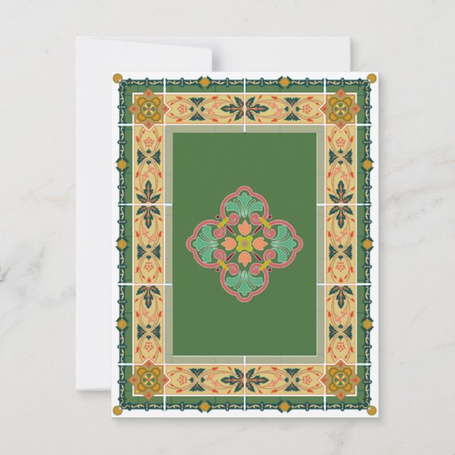 Mariage hindou musulman arabe ou invitation Mehndi (Devant)