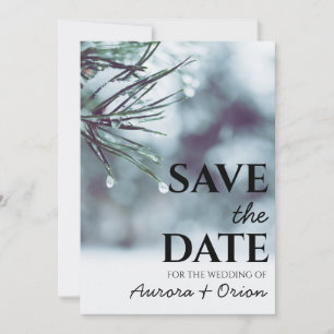 mariage hiver enregistrer la date invitations