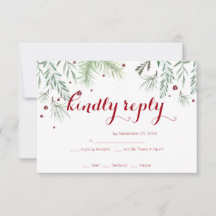 Mariage hiver verdoyant RSVP