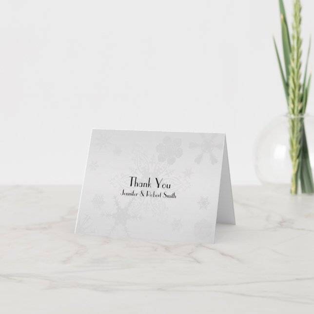 Mariage hivernal féérique, Merci (Devant)