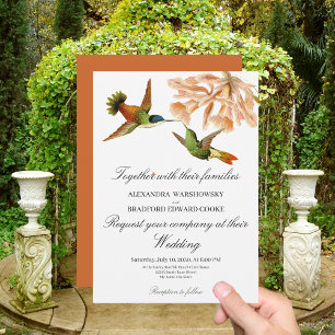 Mariage Hummingbird Lily Aquarelle Terracotta