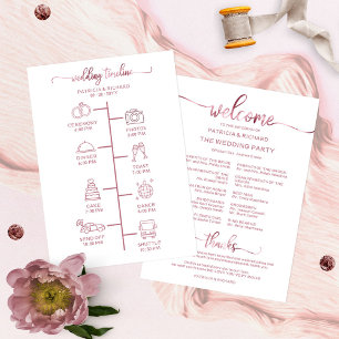Mariage Icon Icon Chic Script Wedding Programme