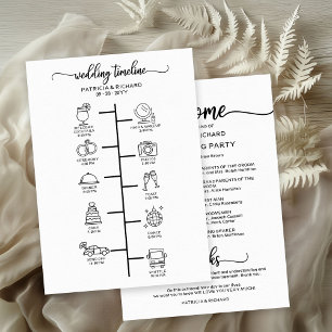 Mariage Icon Icon Chic Script Wedding Programme